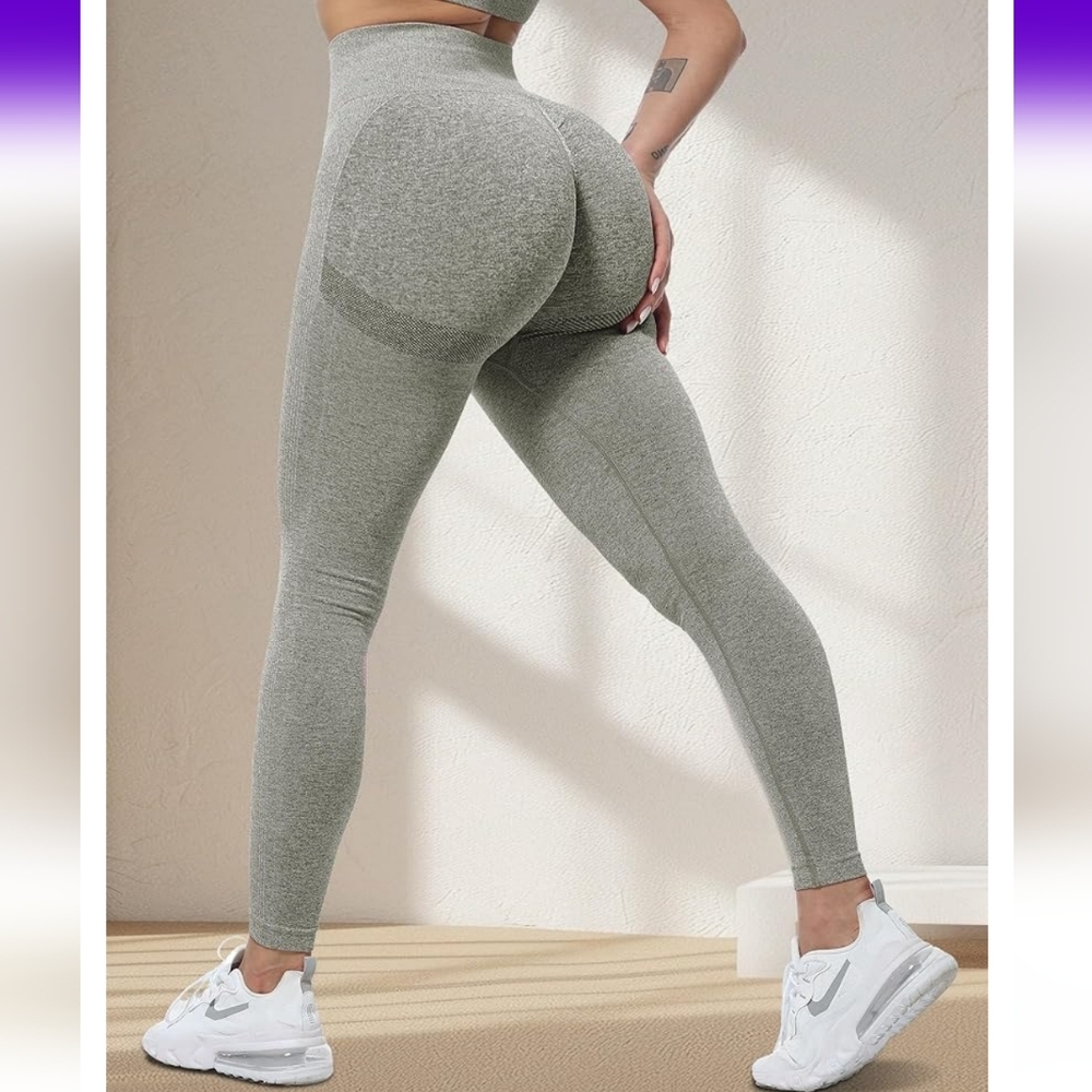 Athletic Butt Lifting Yoga Leggings for Women Seamless Workout High Waist Tummy